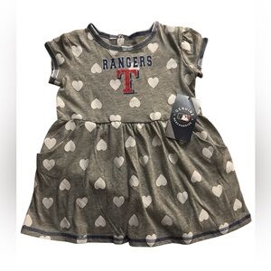 Gray Texas Rangers Heart Pattern Dress